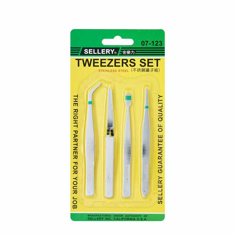 SELLERY- TWEEZER SET 4 PCS (07-123)
